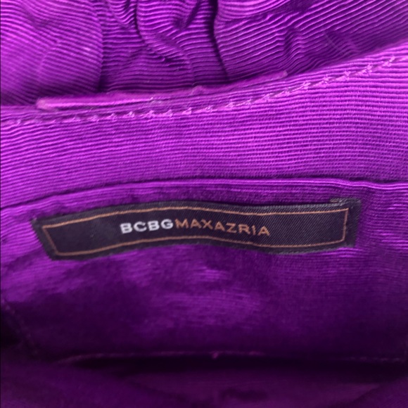 BCBG Max Azria Purple Wristlet Clutch with Gold Strap - Picture 4 of 4